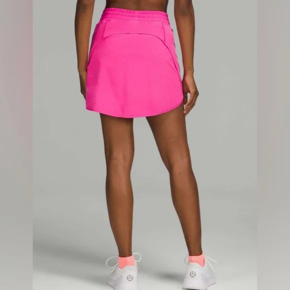 04 -Lululemon EUC Hotty Hot High-Rise Skirt *LongSonic Pink-size 10