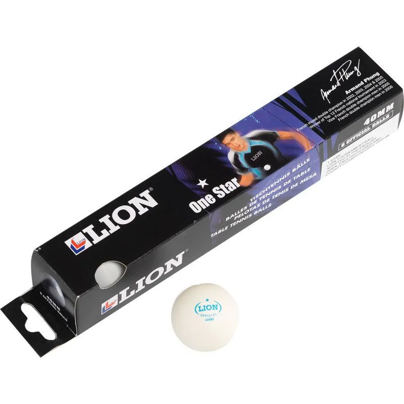 1 Star Lion Table Tennis Balls - Pack of 6