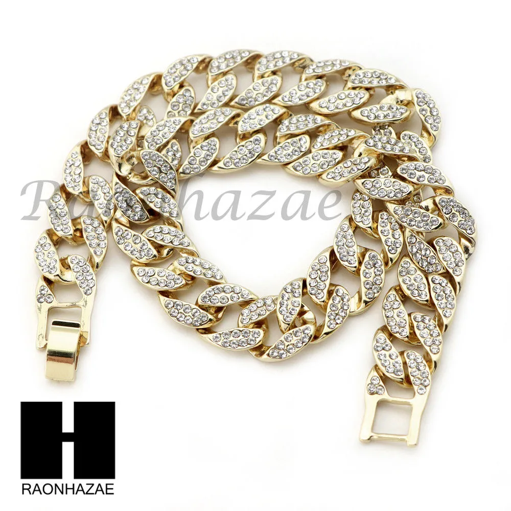 14K GOLD PT JESUS CROSS 18" TENNIS CHAIN 16" 30" CHOKER CUBAN CHAIN S25