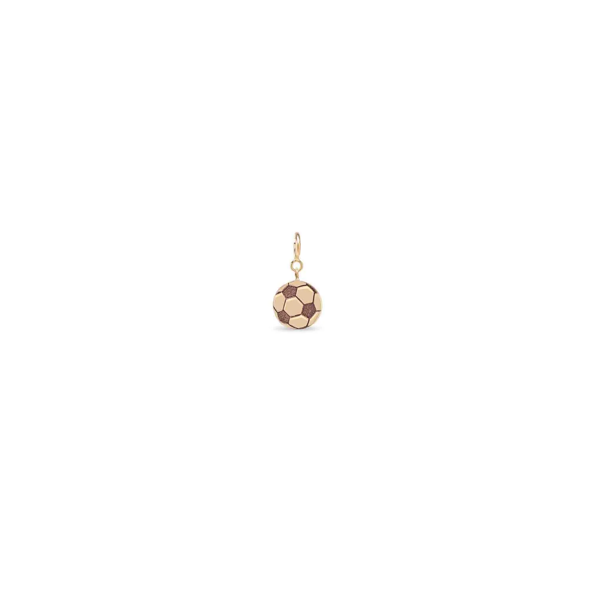 14k Single Midi Bitty Soccer Ball Charm