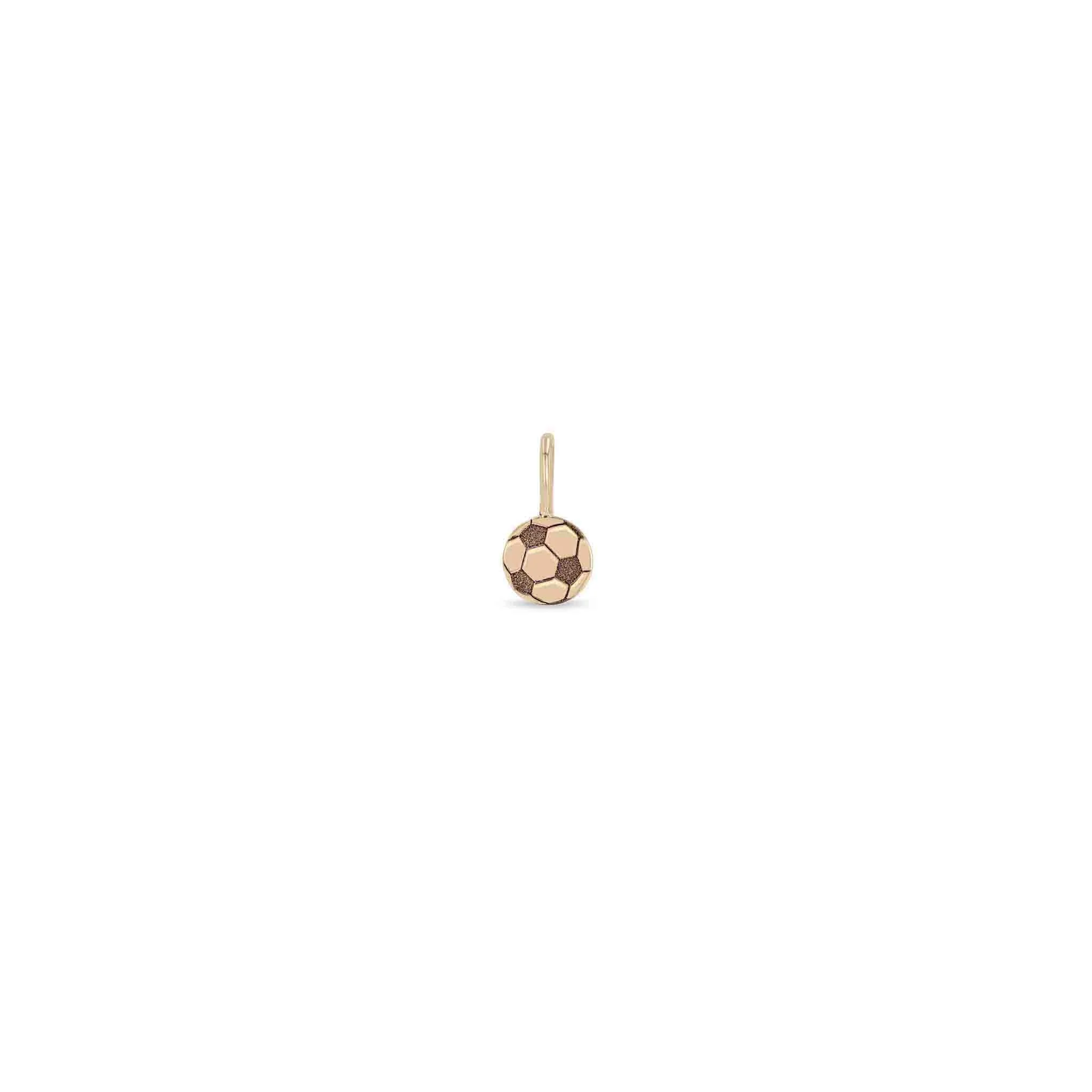14k Single Midi Bitty Soccer Ball Charm