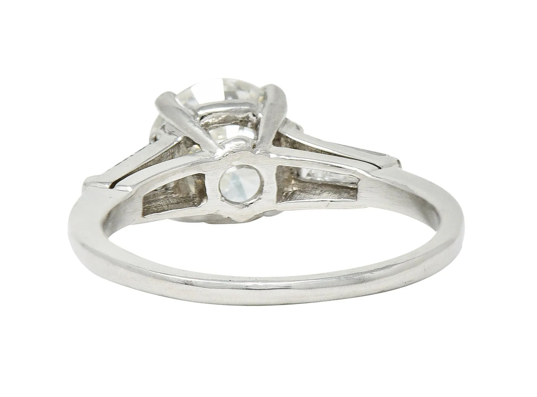 1950's Mid-Century 1.85 CTW Diamond Platinum Engagement Ring