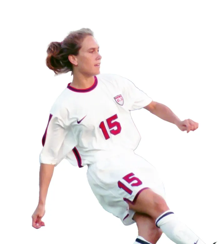 1999 USA Women's Soccer Team Jersey Signed by (8) See List (Beckett) Chastain  