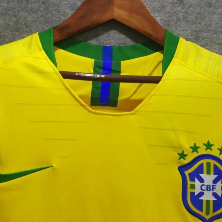2018 Men Brazil Jersey Stadium Home Soccer Jersey World Cup Jersey Fanatics