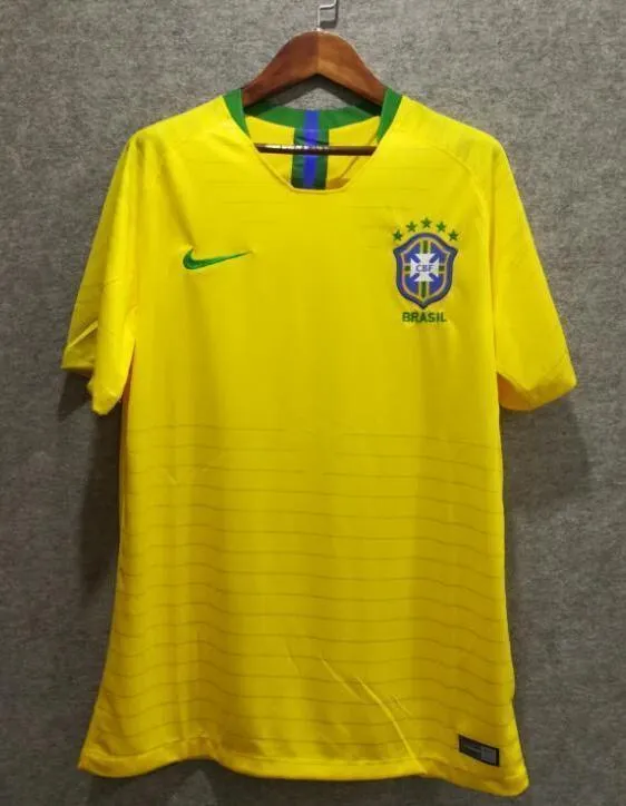 2018 Men Brazil Jersey Stadium Home Soccer Jersey World Cup Jersey Fanatics