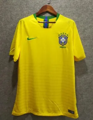 2018 Men Brazil Jersey Stadium Home Soccer Jersey World Cup Jersey Fanatics