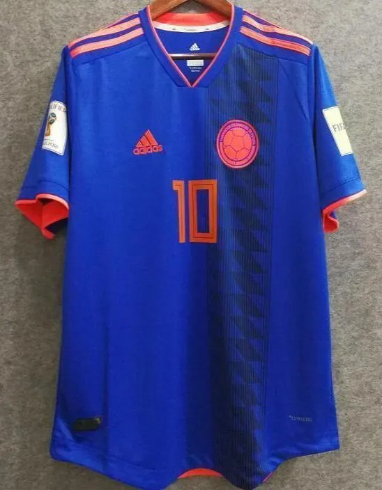 2018 Men Colombia Jersey #10 James Soccer Jersey World Cup Jersey Player