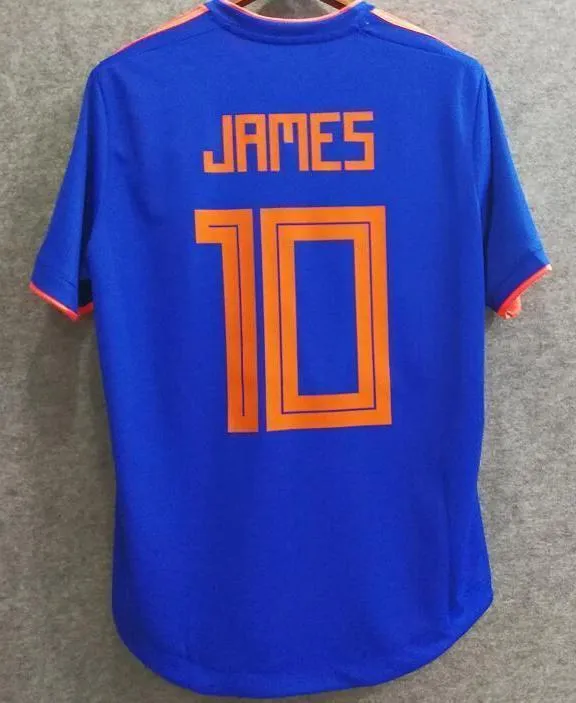 2018 Men Colombia Jersey #10 James Soccer Jersey World Cup Jersey Player