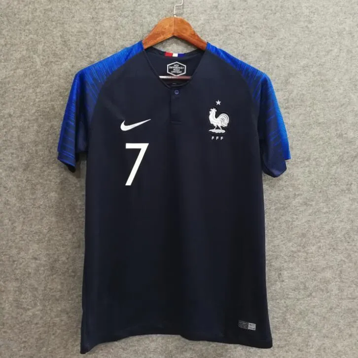 2018 Men France Jersey Home #7 Griezmann Jersey World Cup Jersey Fans
