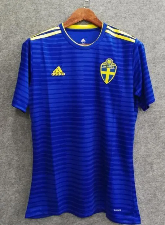 2018 Men Sweden Jersey Stadium Away Soccer Jersey World Cup Jersey Fanatics