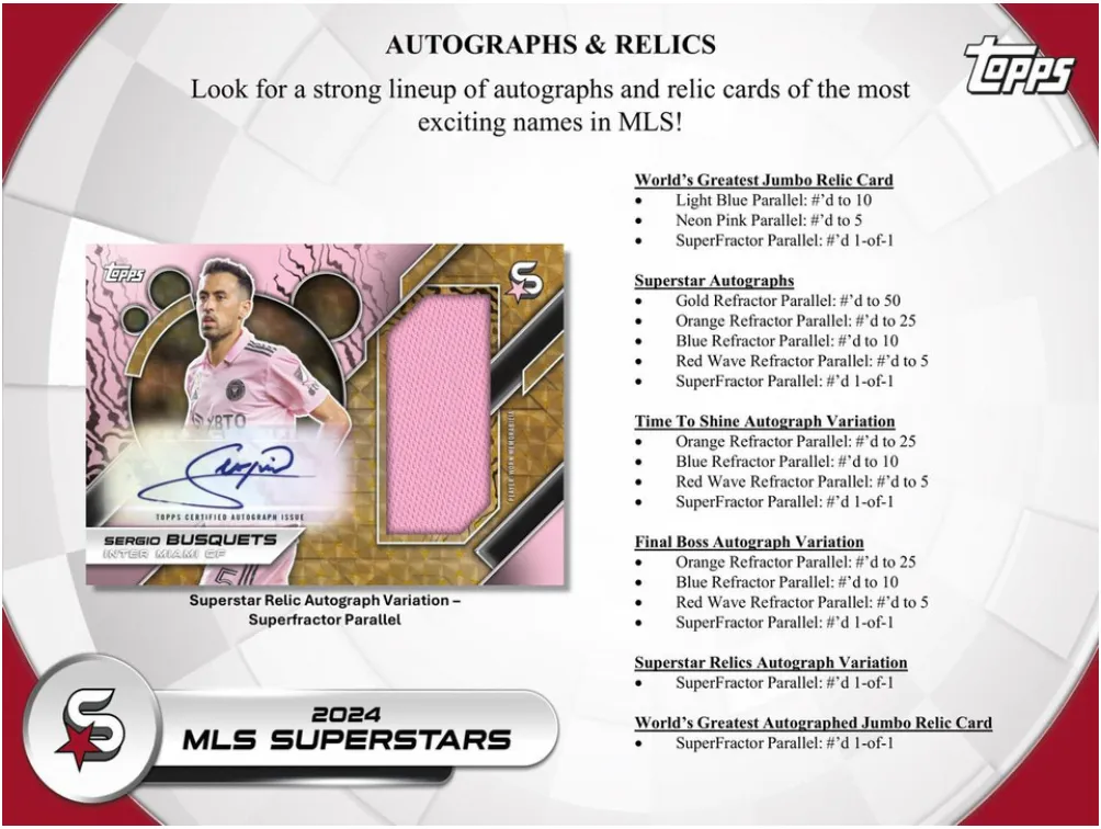 2024 Topps MLS Superstars Soccer Hobby Box