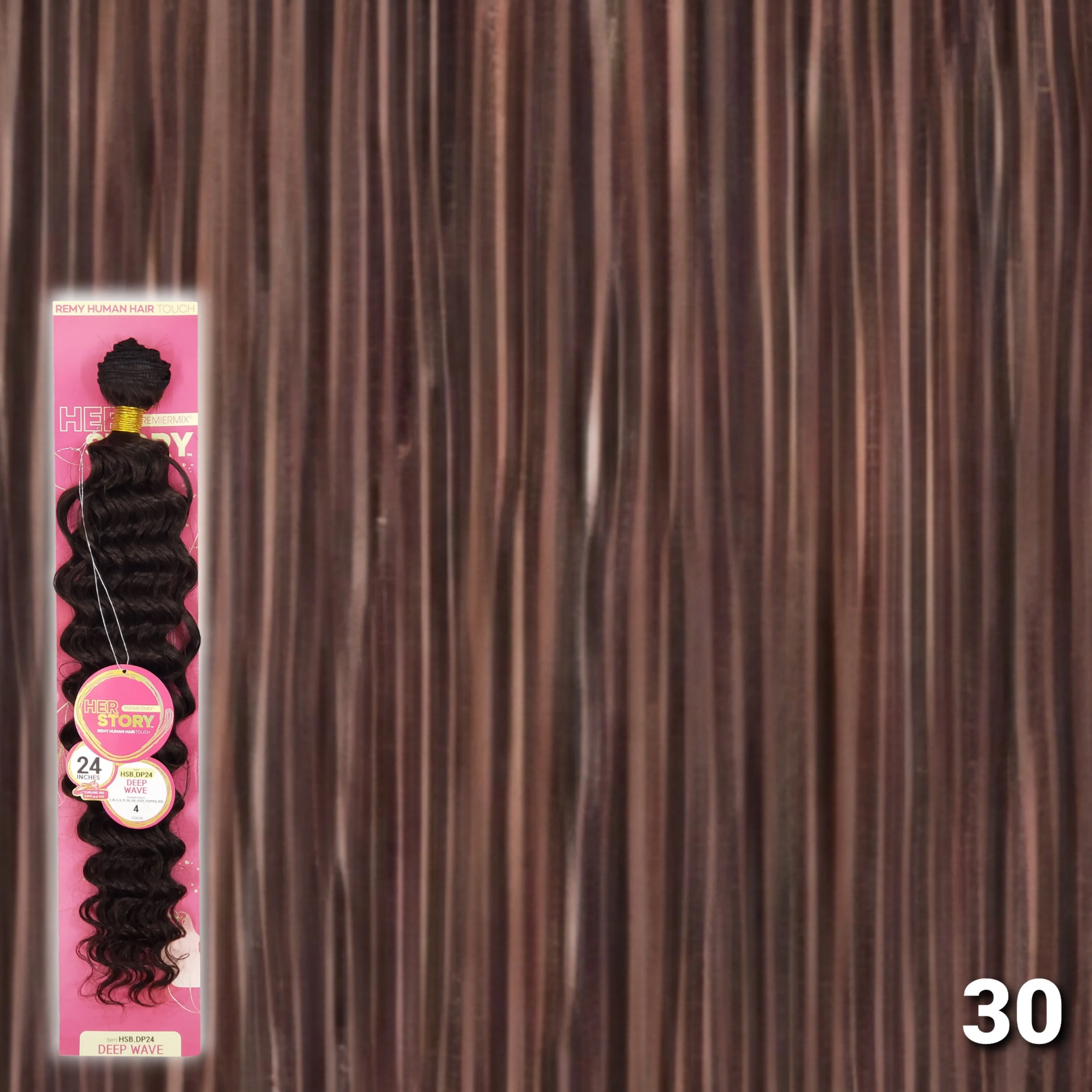 (24") Beshe HER STORY PremierMix Remy Touch Deep Wave Weaving (HSB.DP24)