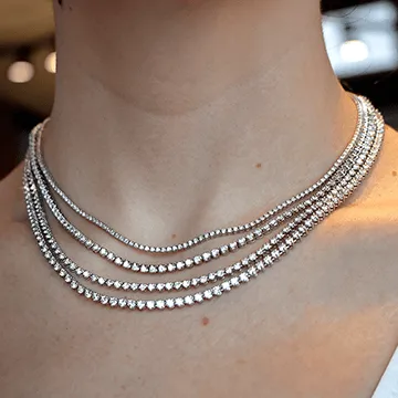 3.02ctw Diamond Tennis Necklace