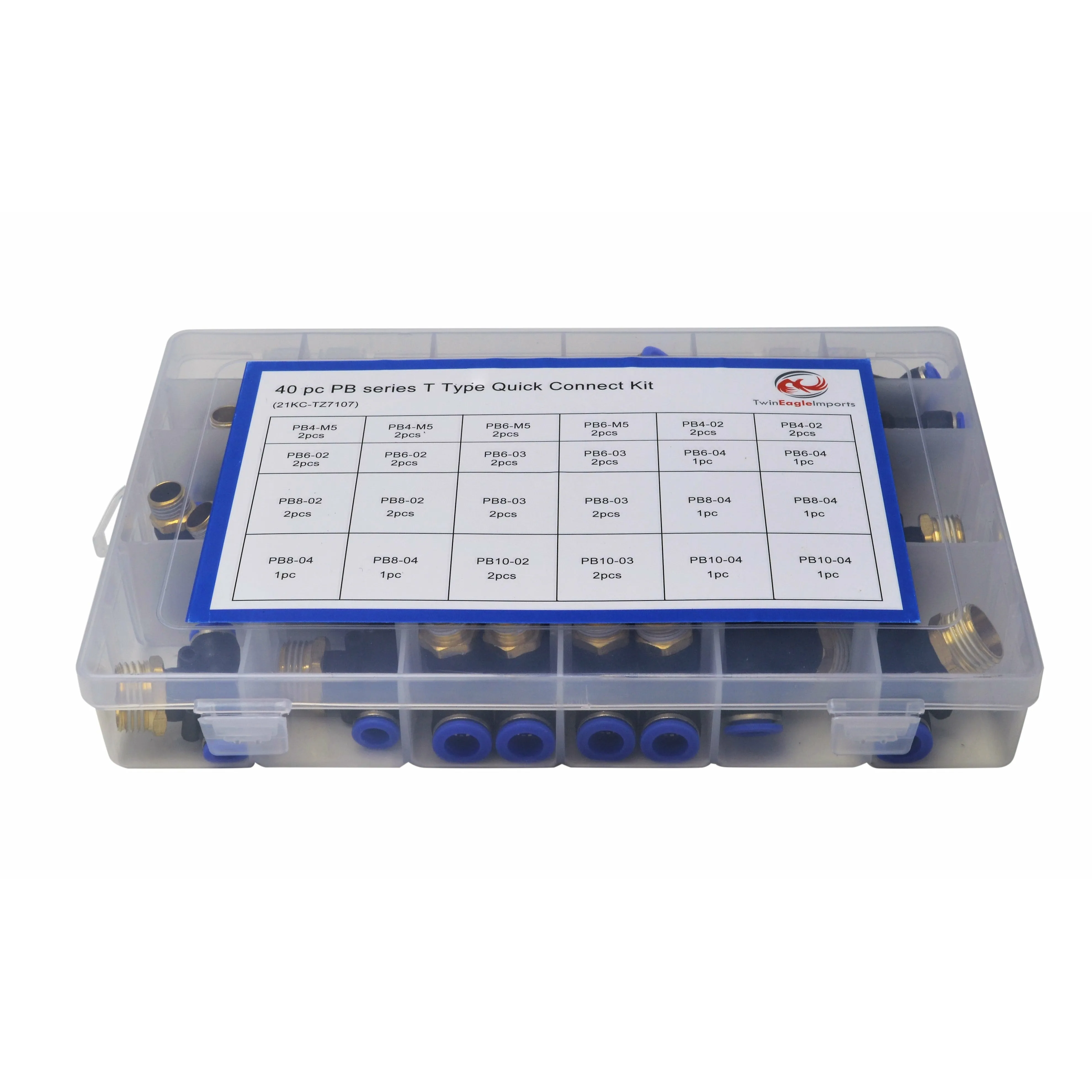 40 pc PB series T Pc Push in Grab Kit Assortment