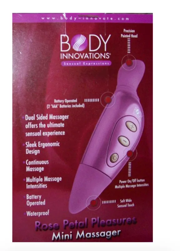 ADULT ITEM 19  NEW Body Innovations Sensual Expressions - Rose Petal Pleasures Mini Massager
