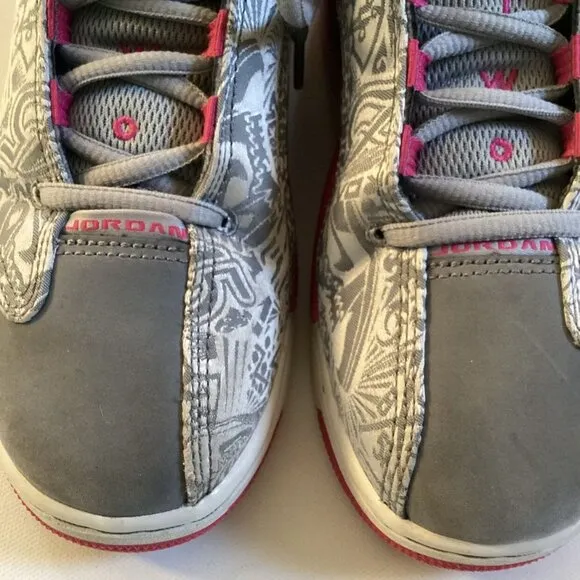 Air Jordan Pink Gray Basketball Shoes
