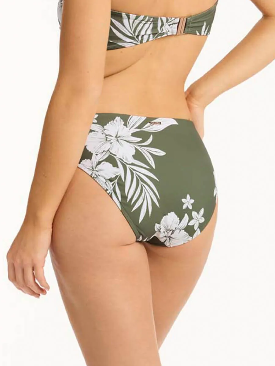 Aloha Mid Bikini Bottom in Khaki