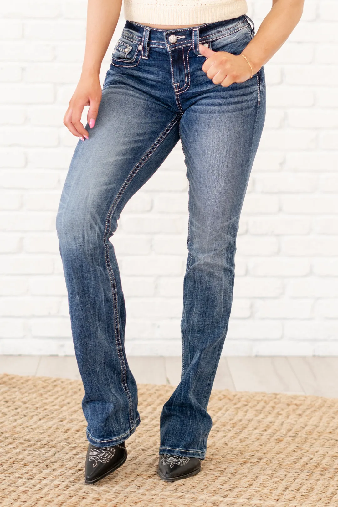 Americana Stars & Stripes Mid Rise Boot Cut