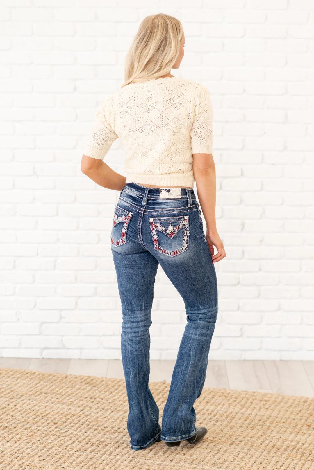 Americana Stars & Stripes Mid Rise Boot Cut
