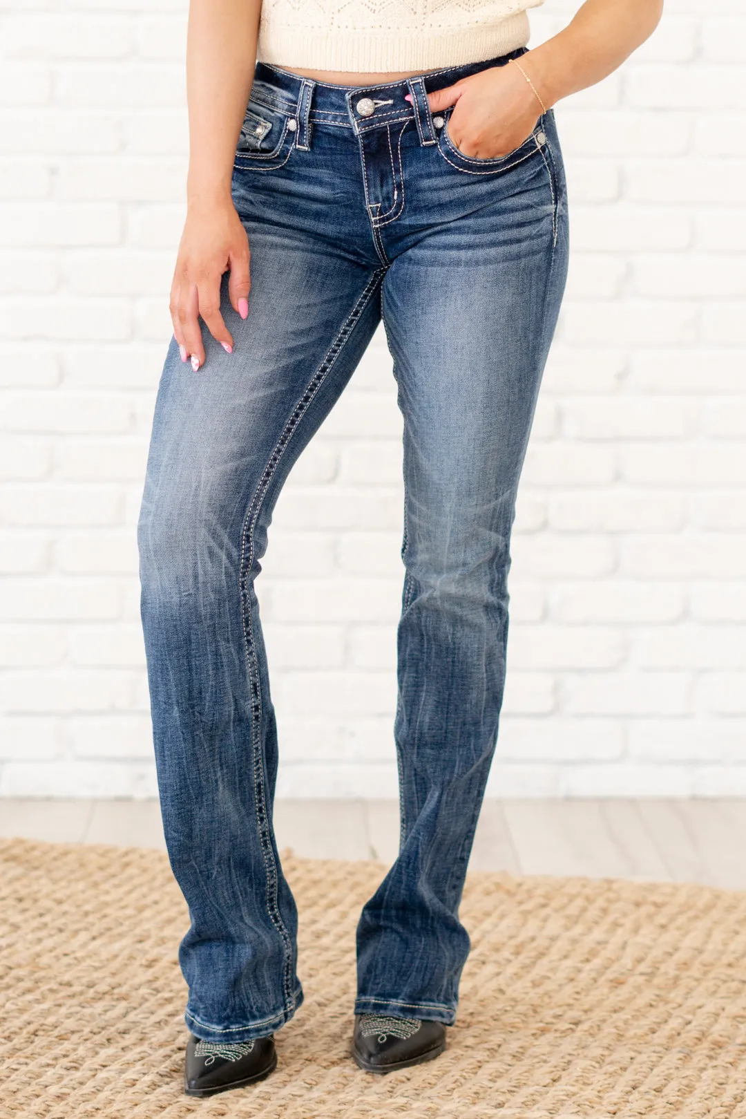 Americana Stars & Stripes Mid Rise Boot Cut