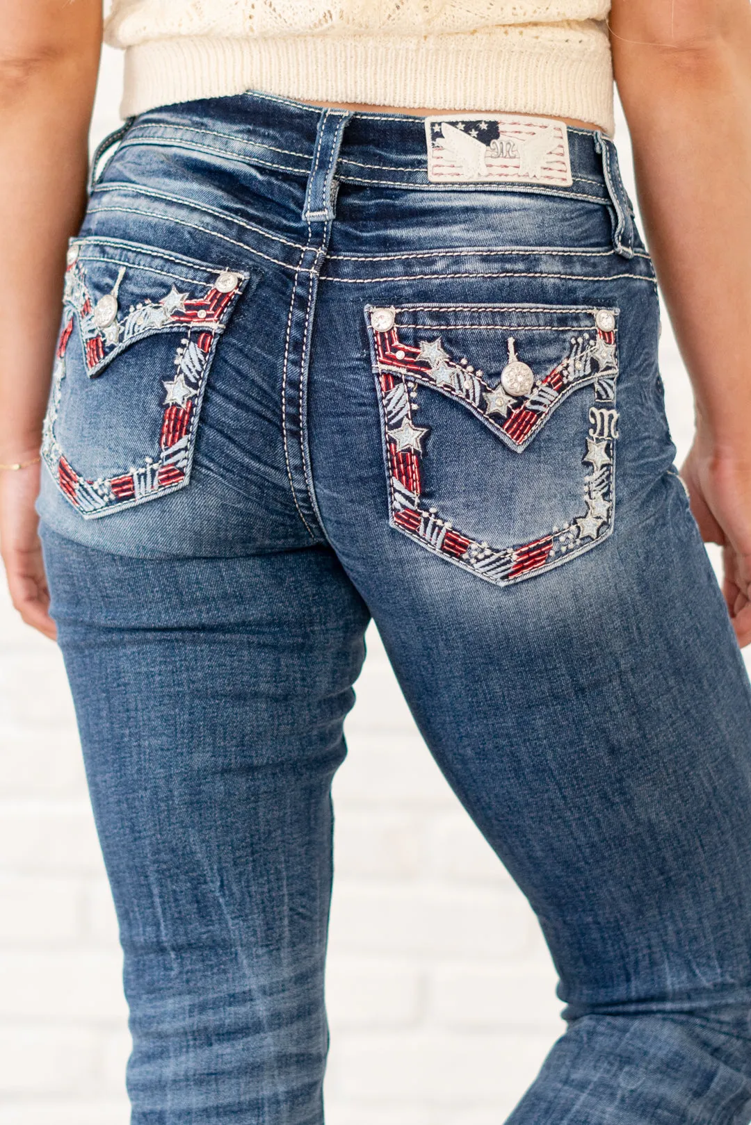 Americana Stars & Stripes Mid Rise Boot Cut