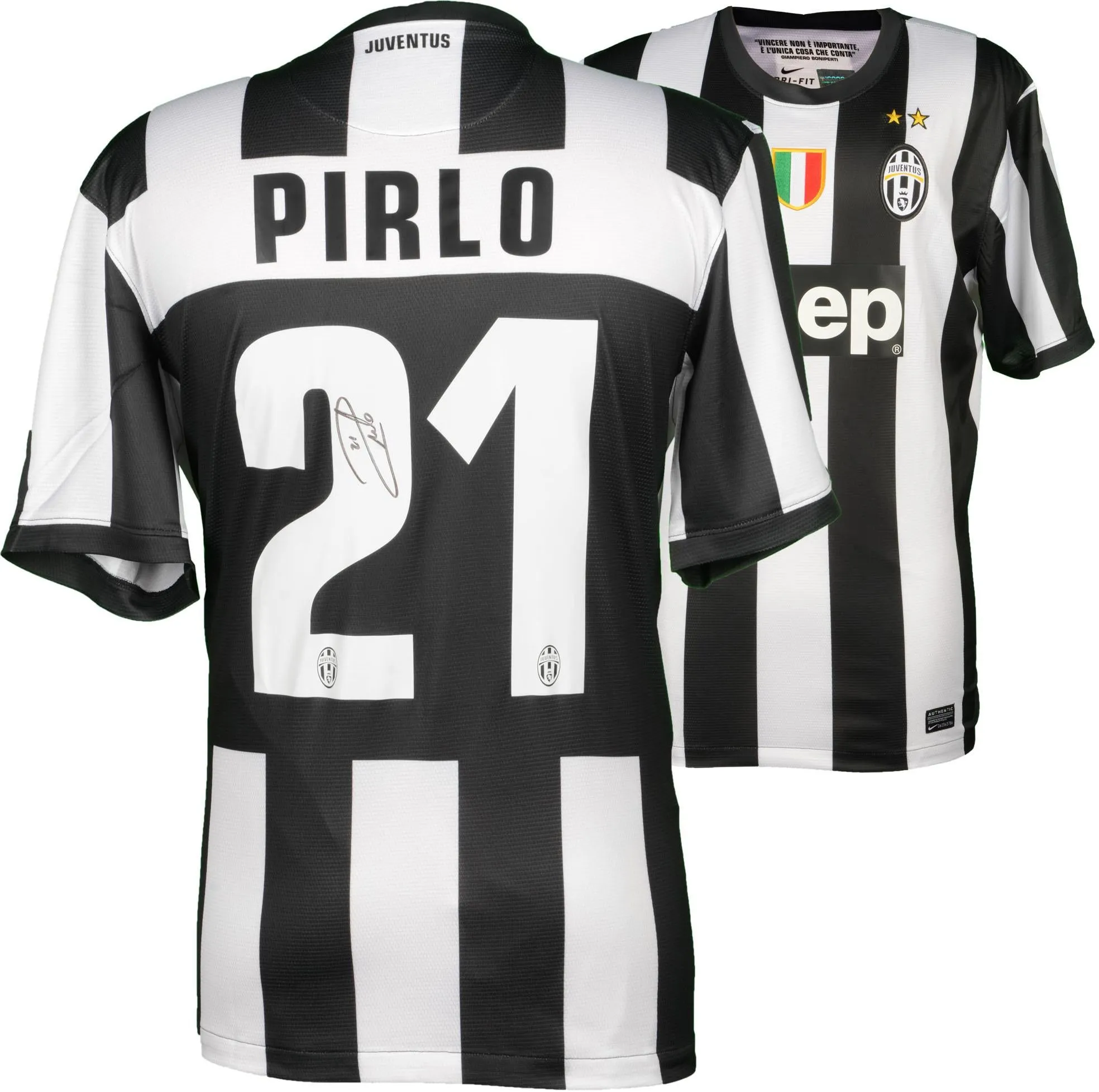 Andrea Pirlo Signed Autographed Juventus Soccer Jersey (Fanatics COA)