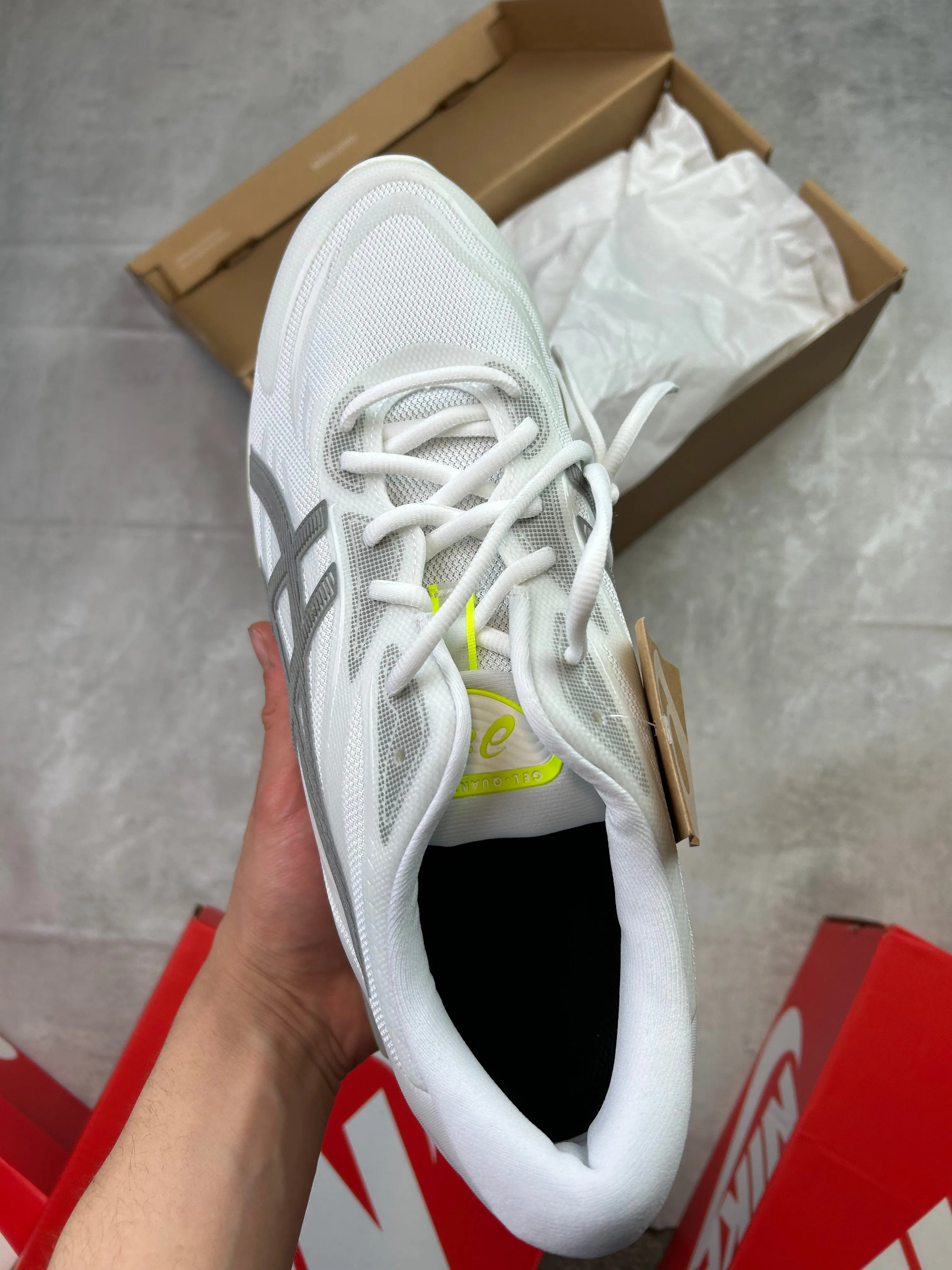asics GEL-QUANTUM 360 VIII in white/Pure Silver