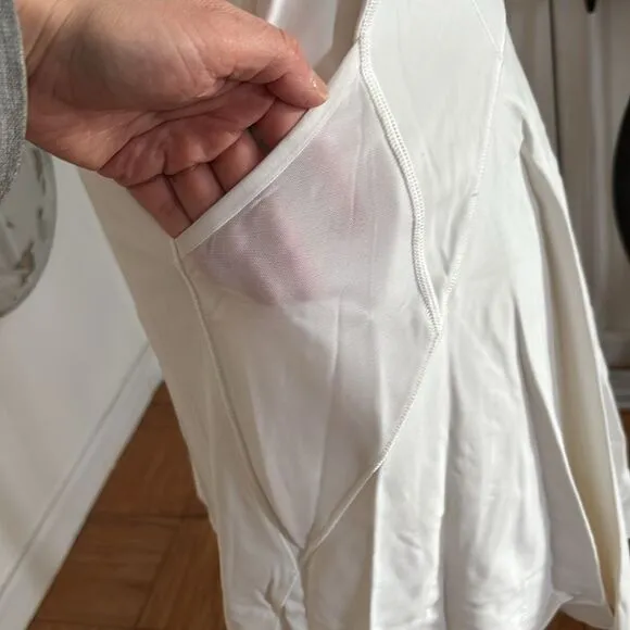 Athleta Tennis Dress White Zip Front Size Medium