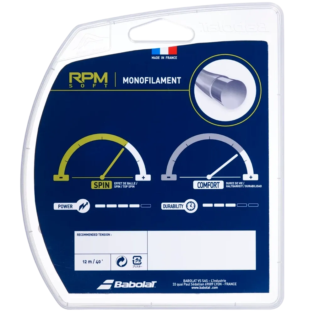 Babolat RPM Soft 17/1.25 Tennis String (Orange)