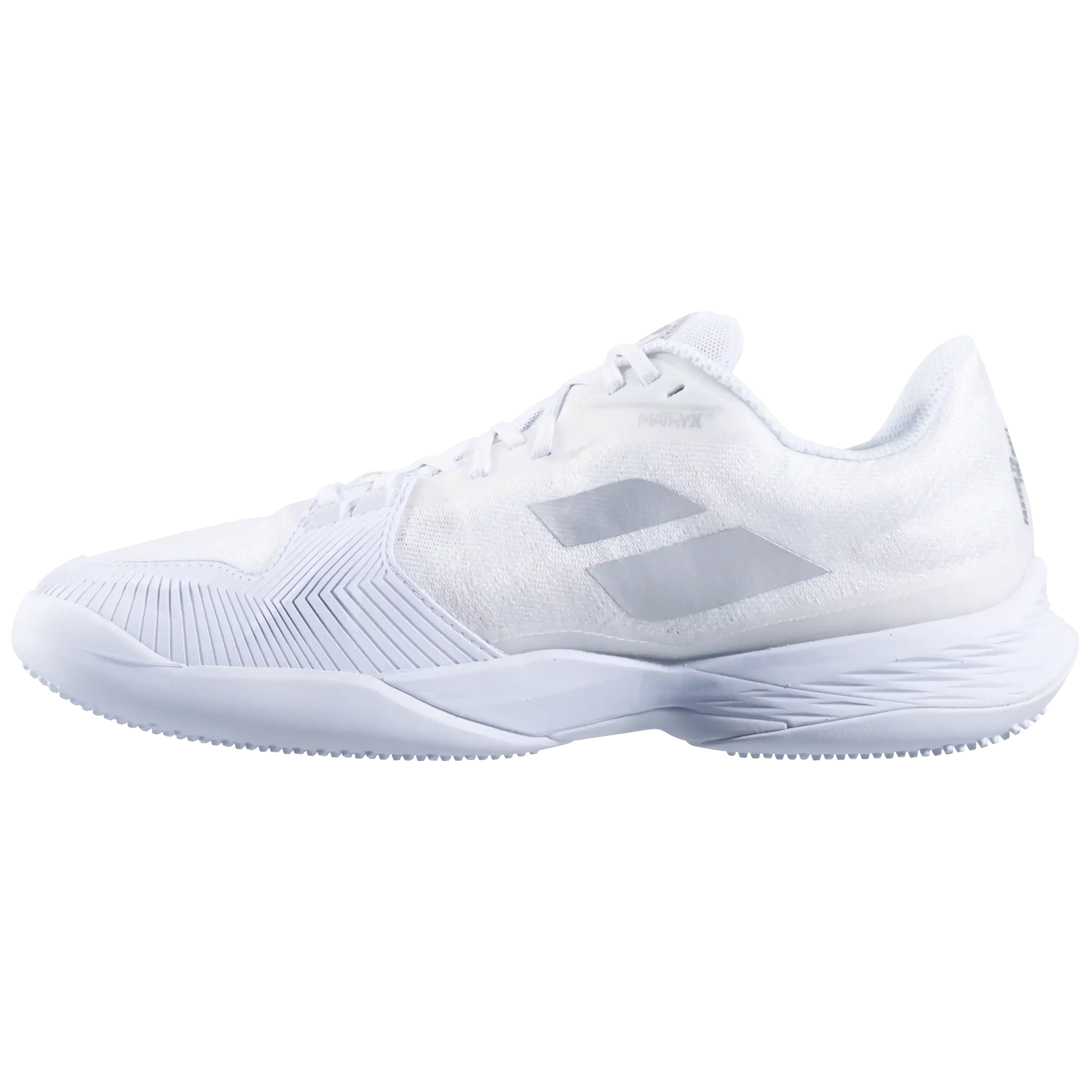 Babolat Women's Jet Mach 3 Grass Wimbledon Tennis Shoe In White/Silver