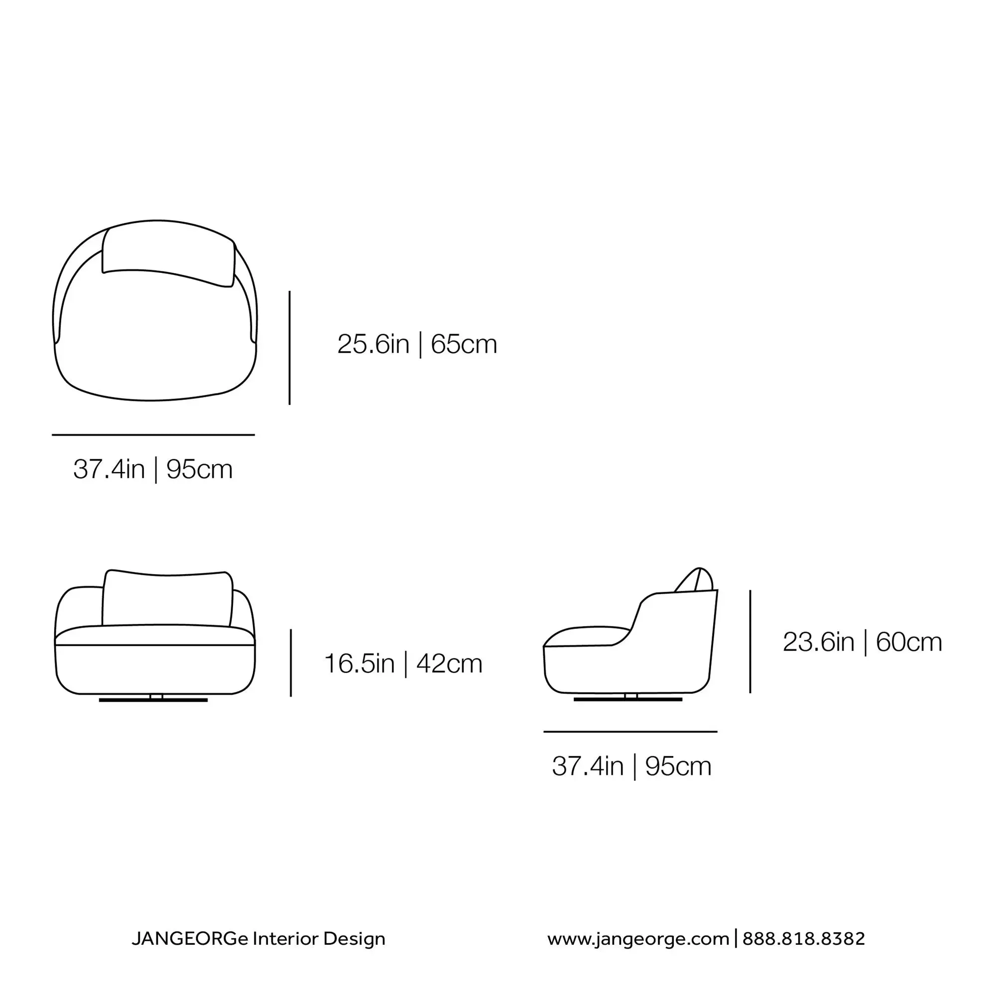 Bart Swivel Armchair (Quickship)