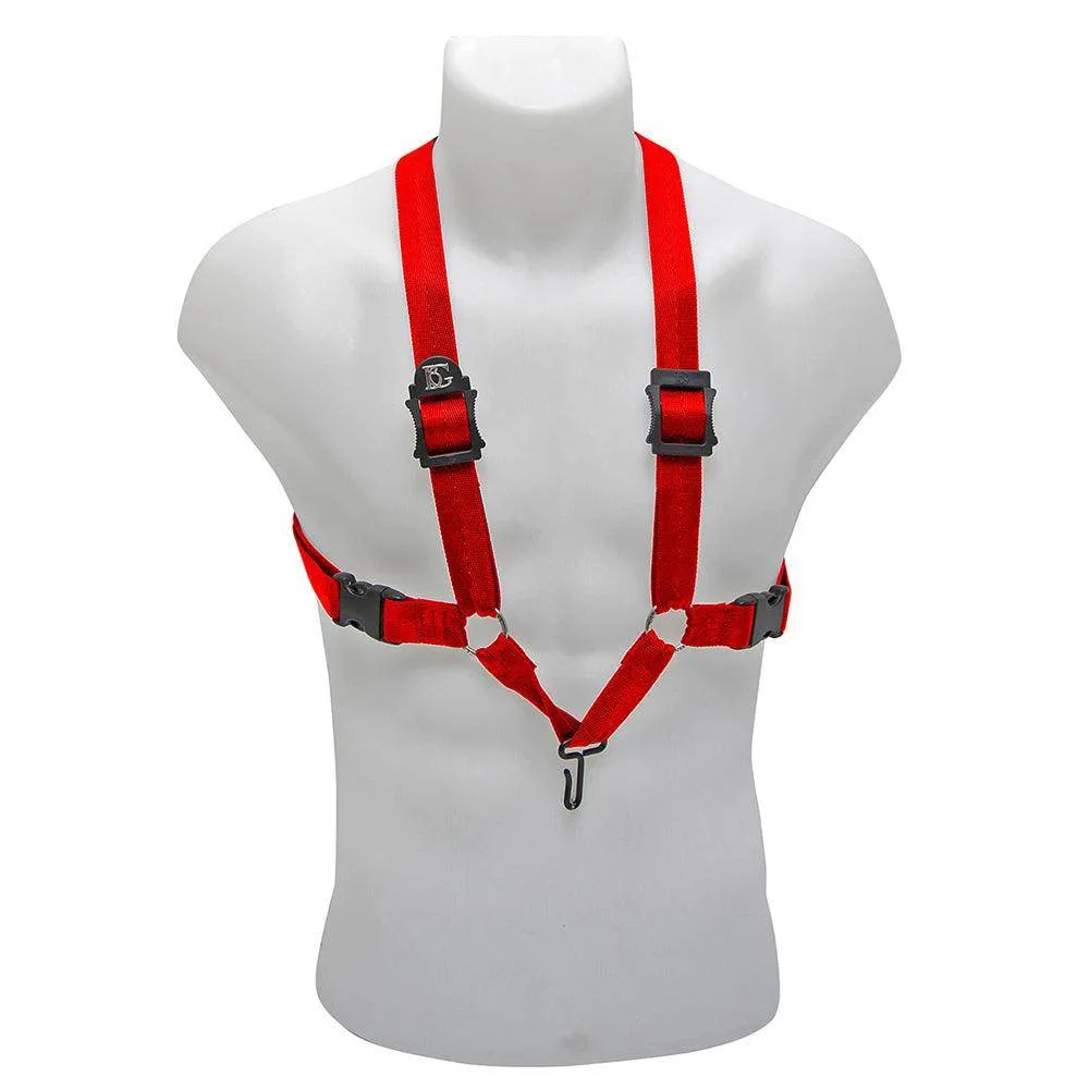 BG Alto, Tenor & Baritone Sax XL Harness ~ Red ~ Metal Hook