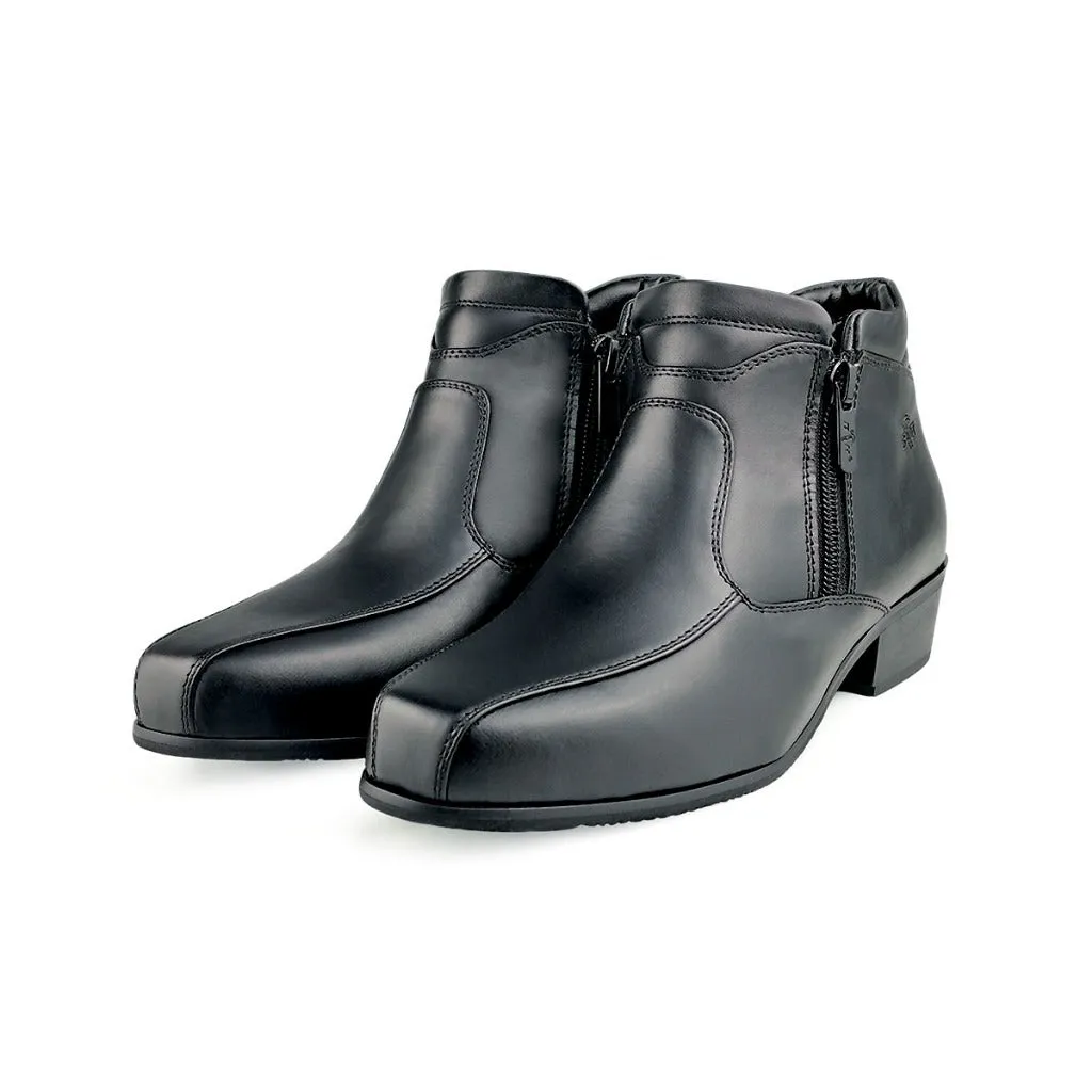 Black Hammer Women Formal Mid Cut with Double Zip Shoes BH3855-YM