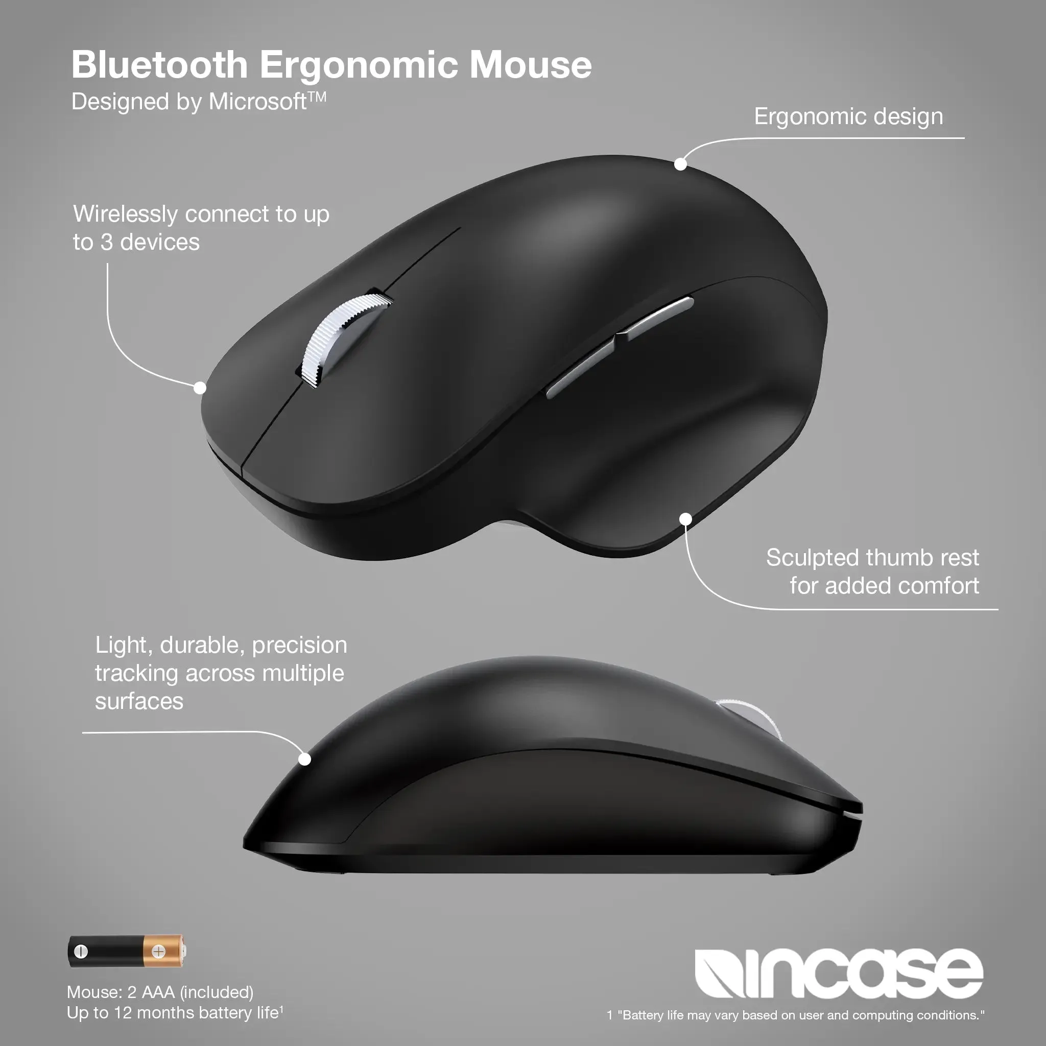 Bluetooth Ergonomic Mouse (EU/UK)