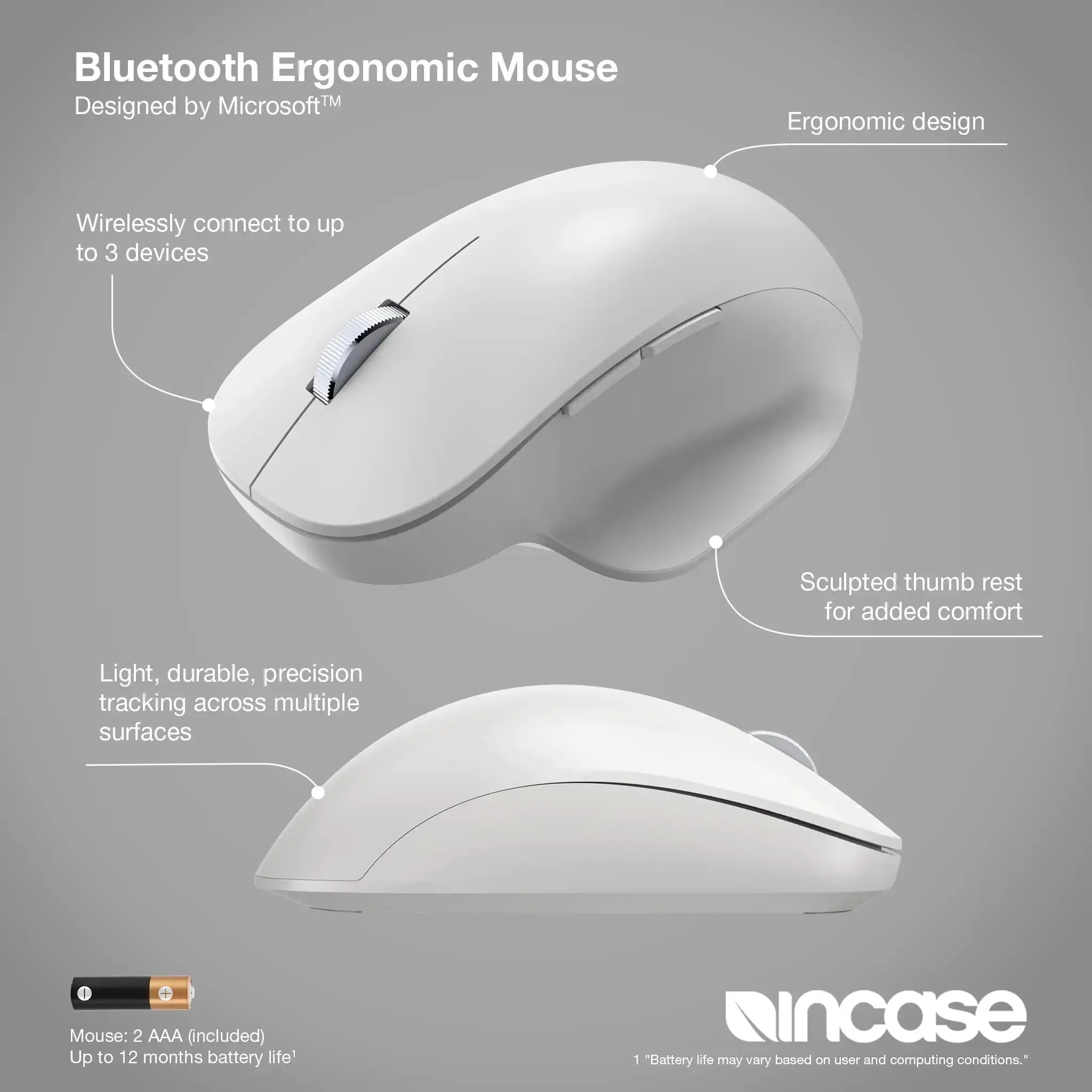 Bluetooth Ergonomic Mouse (EU/UK)