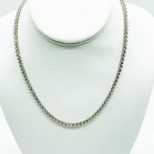 CA 18 Karat White Gold and Diamond "Tennis" Necklace