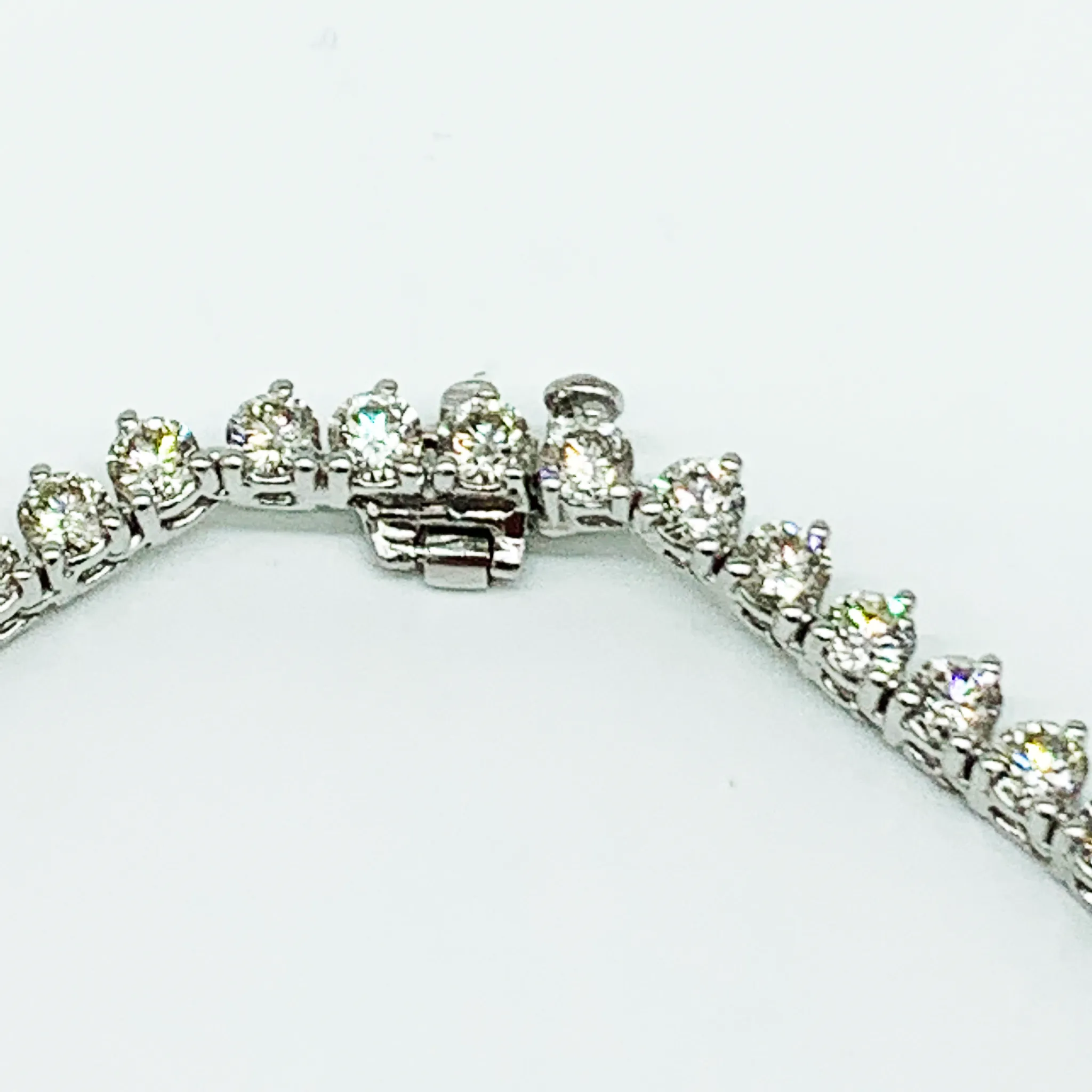 CA 18 Karat White Gold and Diamond "Tennis" Necklace