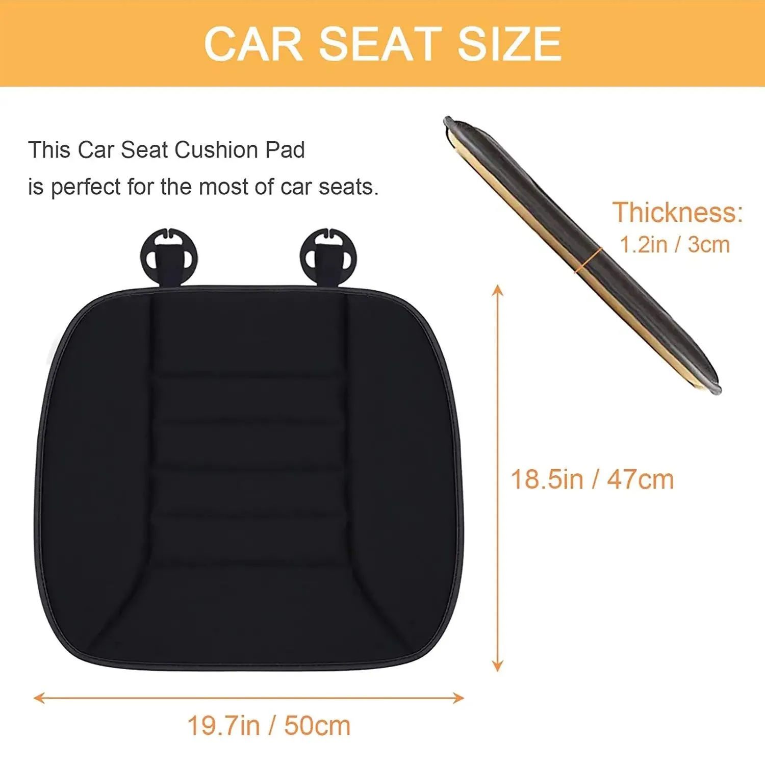 Car Seat Cushion with 1.2inch Comfort Memory Foam, Custom Fit For Your Cars, Seat Cushion for Car and Office Chair CH19989