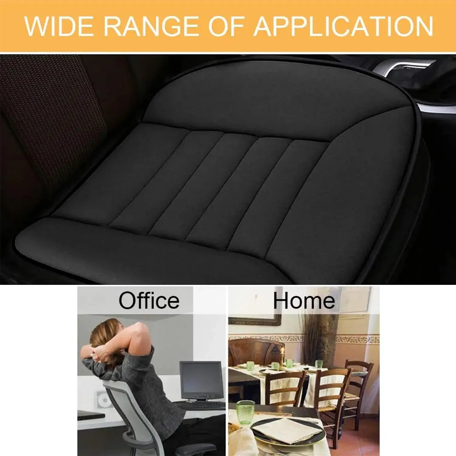 Car Seat Cushion with 1.2inch Comfort Memory Foam, Custom Fit For Your Cars, Seat Cushion for Car and Office Chair PF19989