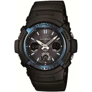 CASIO G-SHOCK DAY-DATE SOLAR ANALOG DIGITAL DIAL BLACK STRAP MEN WATCH AWG-M100A-1AJF