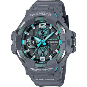 CASIO G-SHOCK GRAVITYMASTER BLUETOOTH SOLAR ANALOG GREY & BLUE MEN WATCH GR-B300-8A2JF