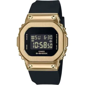CASIO G-SHOCK MID-SIZE MODEL METAL COVERED DIGITAL BLACK & GOLD LADIES WATCH GM-S5600UGB-1JF
