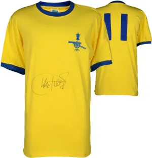 Charlie George Signed Autographed Arsenal Soccer Jersey (Fanatics COA)