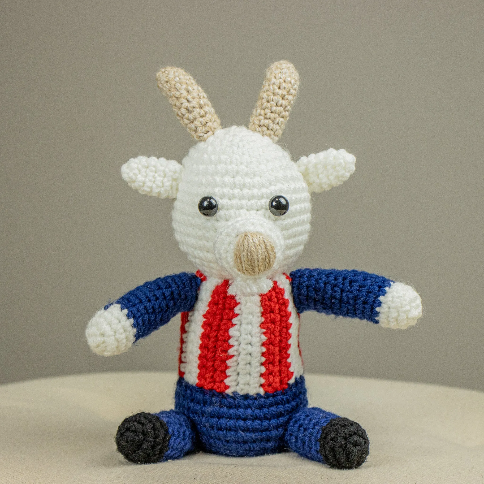 Chivas del Guadalajara Crochet Goat Mascot (Blue alternative shirt)