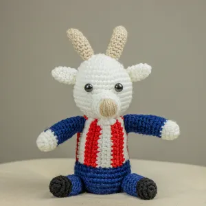 Chivas del Guadalajara Crochet Goat Mascot (Blue alternative shirt)