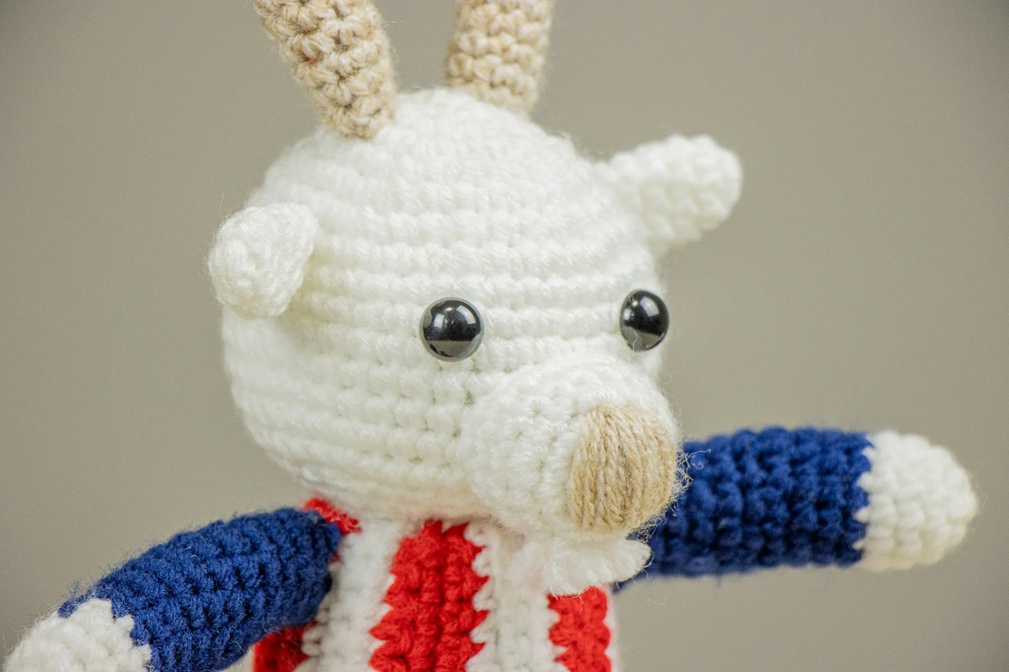 Chivas del Guadalajara Crochet Goat Mascot (Blue alternative shirt)