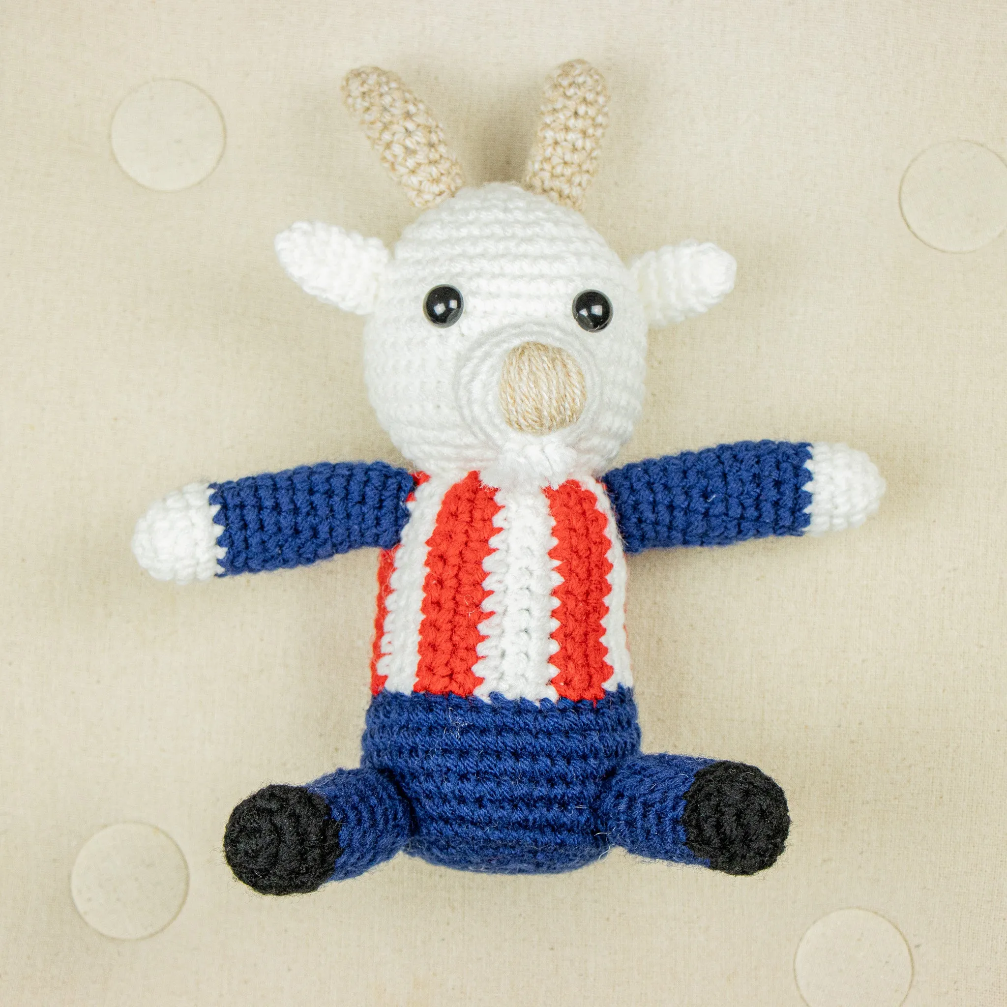 Chivas del Guadalajara Crochet Goat Mascot (Blue alternative shirt)