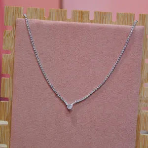 Collana tennis argento con perlina gioiello