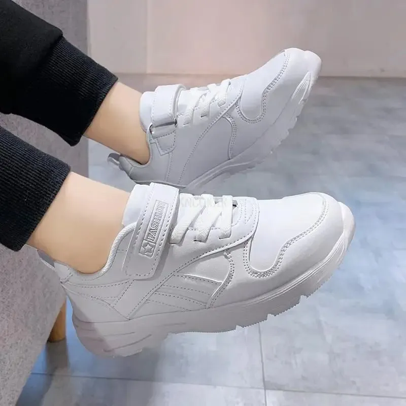 Comfy Kids White Sneakers – Breathable Unisex Shoes for Boys & Girls (Ages 4-6)
