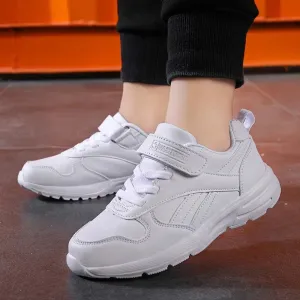 Comfy Kids White Sneakers – Breathable Unisex Shoes for Boys & Girls (Ages 4-6)